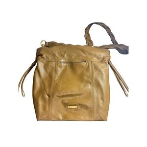 Rebecca Minkoff Alex Slouchy Leather Shoulder Bag Putty Brown Pockets Tassle